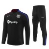 Barcelona Training Sweatshirts Quarter-zip 2024-25 Schwarze Für Kinder